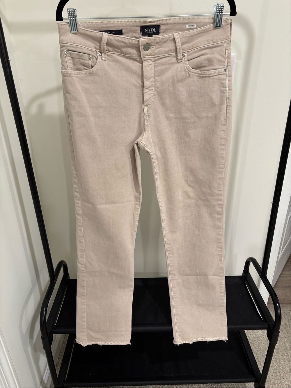 NYDJ Beige Ankle Crop Jeans